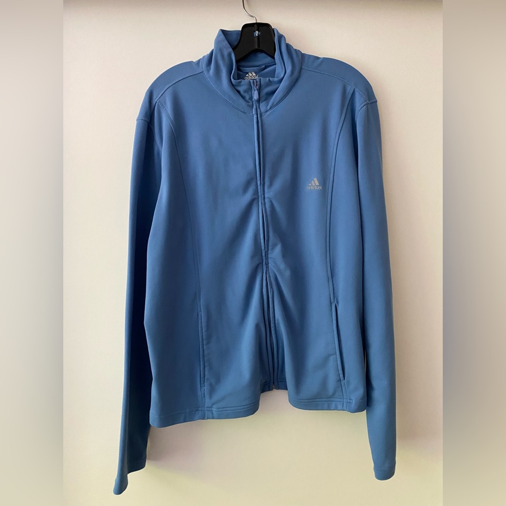 ADIDAS light blue track jacket